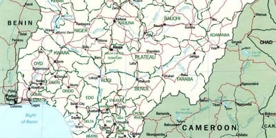 לאגוס ניגריה מפת אפריקה