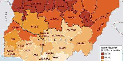 מפה של ניגריה דת