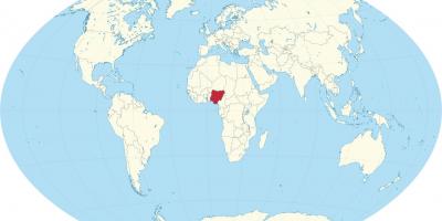 מפת העולם מראה ניגריה